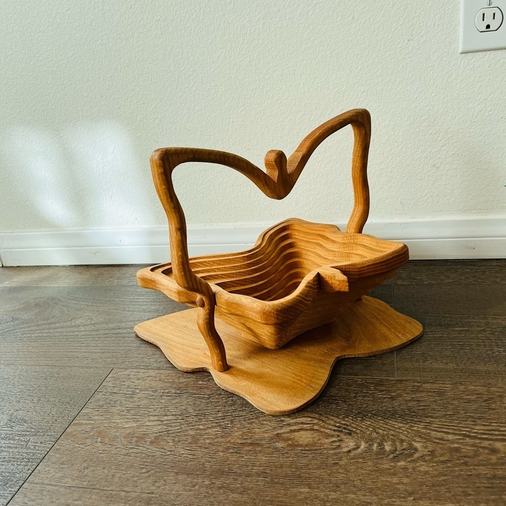 Wooden collapsible Fruit Basket - Picture 8 of 12